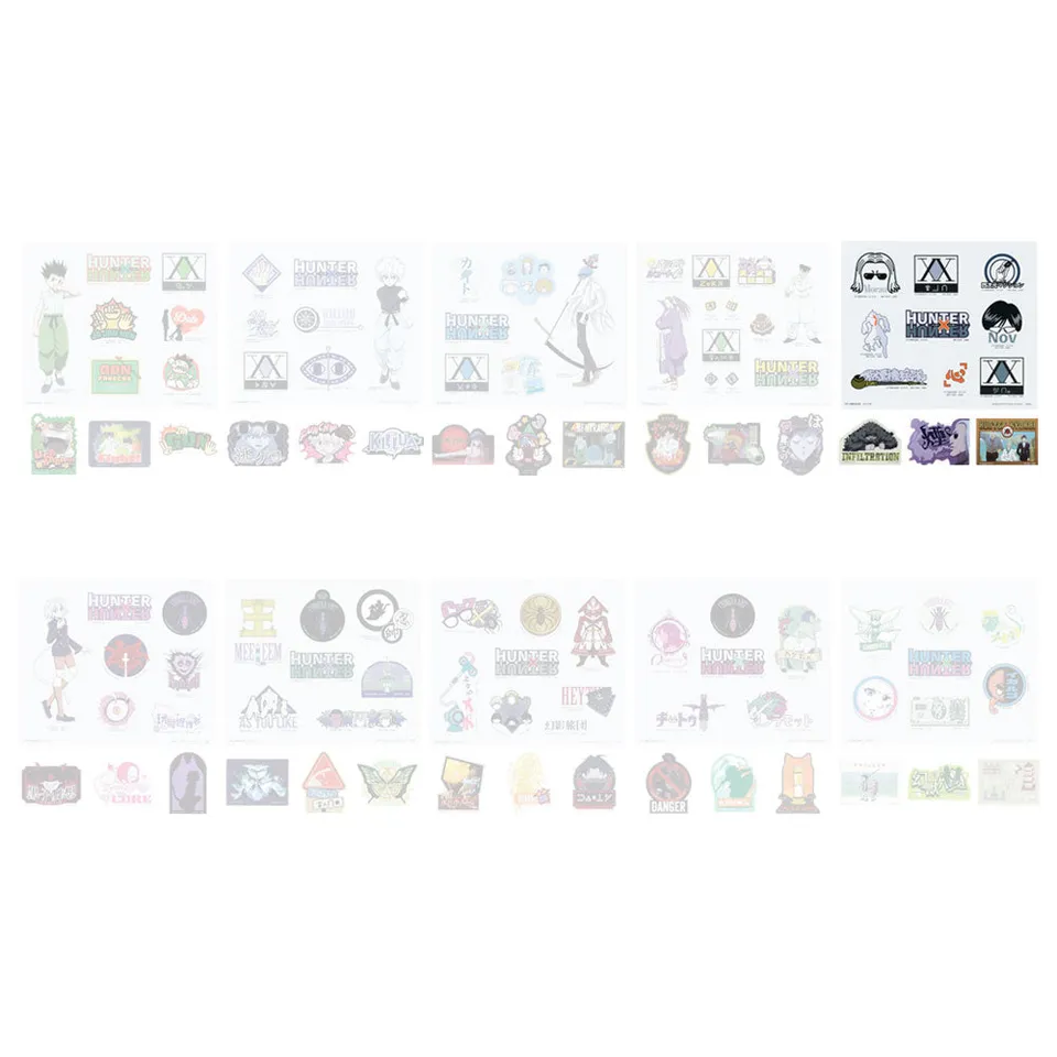 hunter-x-hunter-sticker-set-clean-logo-character-12-st-ck-bogen image 1