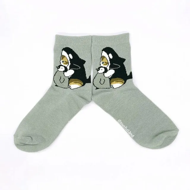 kameco-socken-mofusand-orca-nyan-pinguin-gr-36-40 image 1