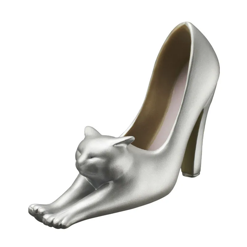 kameco-high-heel-cats-vol-2-gashapon-figur-silver-pvc image 1