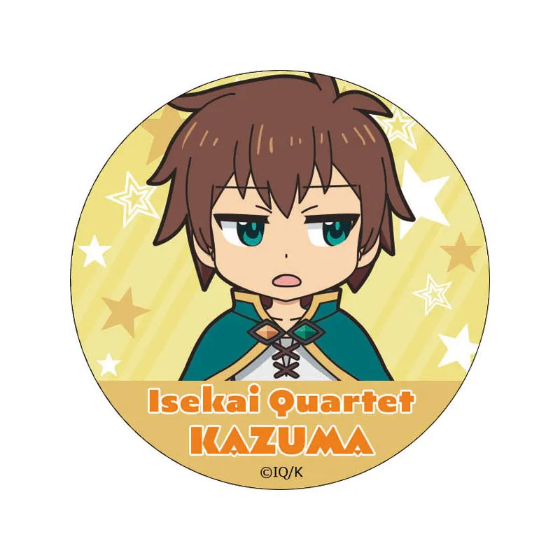 kameco-isekai-quartet-kazuma-button-5-4-cm-wei-blech image 1