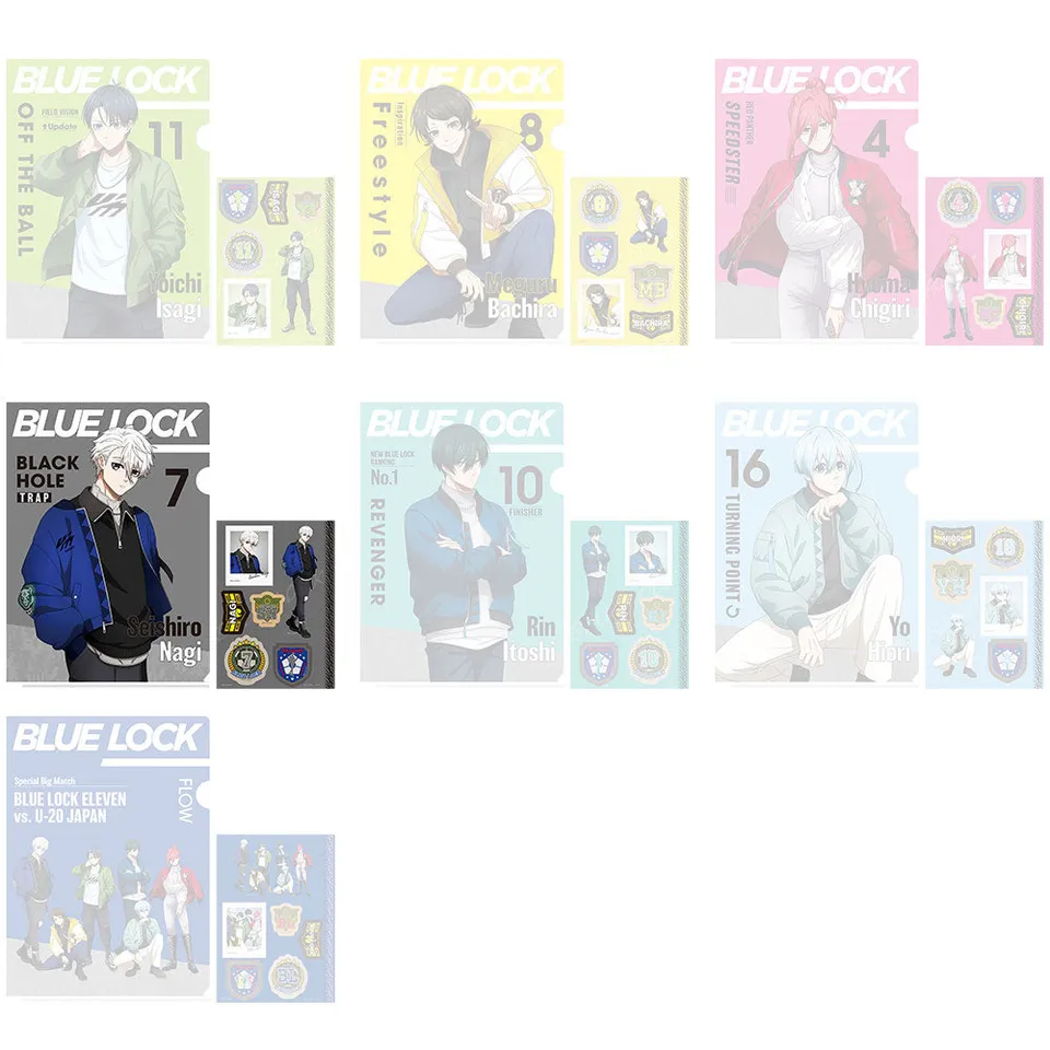 kameco-blue-lock-nagi-clearfile-sticker-set-ichiban-kuji-h-prize image 1