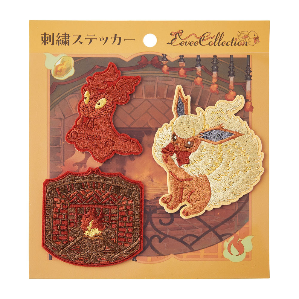 pok-mon-flamara-schneckmag-gestickte-sticker-eevee-collection-set image 2