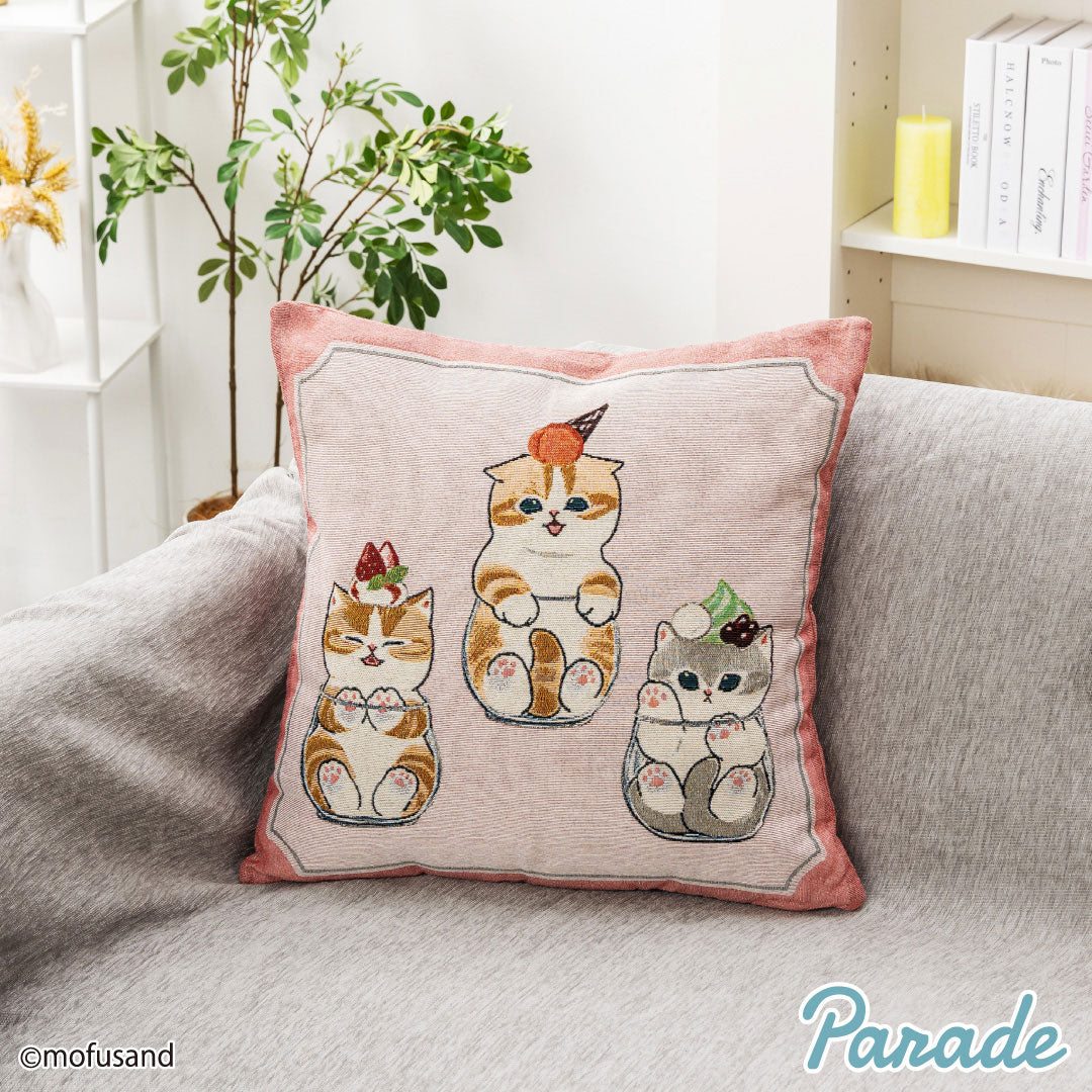 mofusand-gobelin-kissen-katzenmotiv-40-x-40-cm image 2