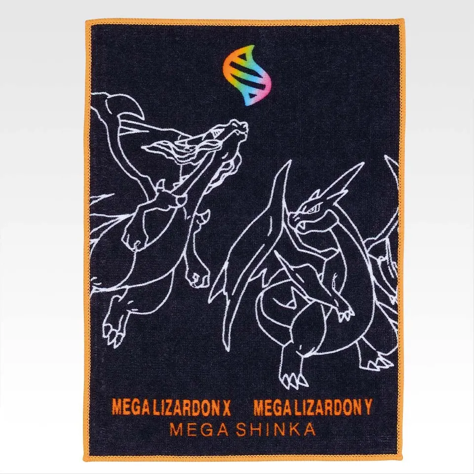 kameco-pokemon-mega-glurak-x-handtuch-baumwolle-23x18-cm image 1