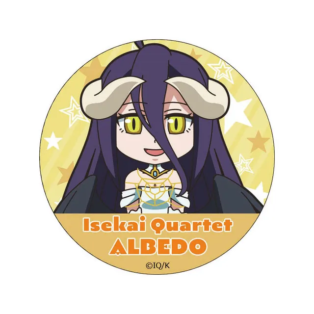 kameco-buttons-isekai-quartet-albedo-wei-blech-button-5-4-cm image 1