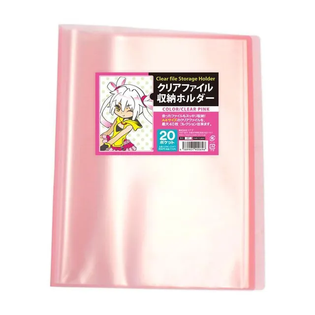 kameco-sammelordner-din-a4-clearfiles-40-slots-pink-kunststoff image 1