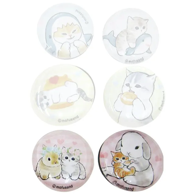 mofusand-bunny-glas-magnete-set-katze image 1