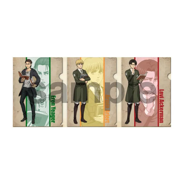 kameco-clearfiles-attack-on-titan-final-season-clearfile-set-eren-levi-armin image 1