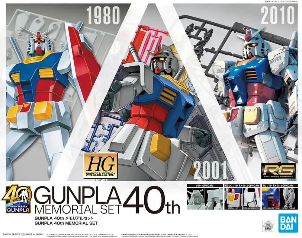 gundam-gunpla-40th-memorial-set-modellbausatz-set image 2