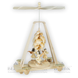 blank-weihnachtspyramide-faltenrockengel-holz-kerzen image 8