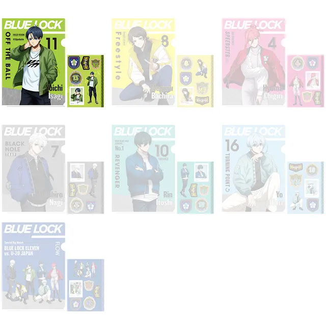 kameco-blue-lock-isagi-clearfile-stickerbogen-set-h-prize-din-a4 image 1