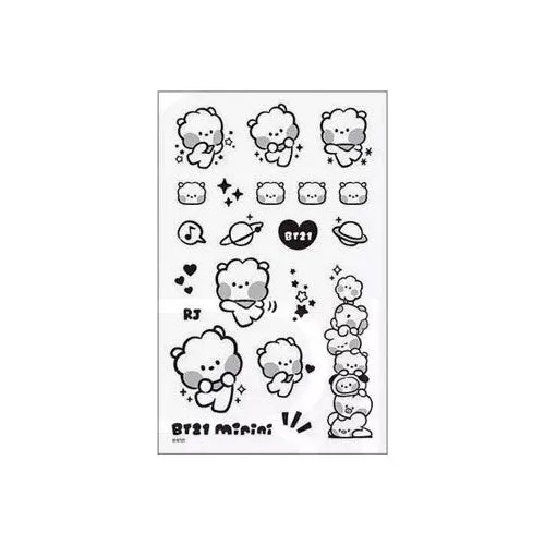 kameco-bt21-minini-tattoo-stickerbogen-rj-18-5-cm image 1