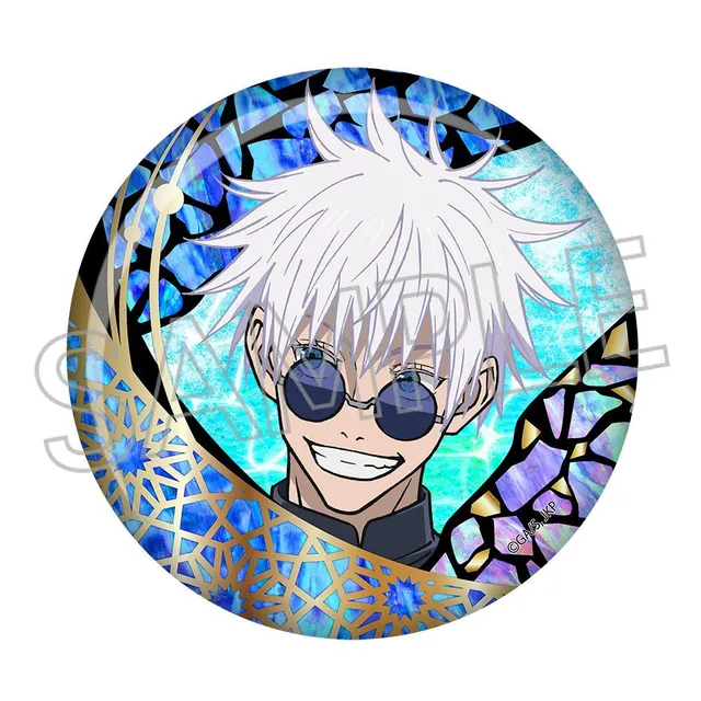 kameco-jujutsu-kaisen-button-gojo-foil-7-5-cm-version-a image 1