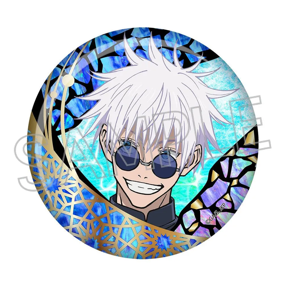 kameco-jujutsu-kaisen-button-gojo-foil-7-5-cm-version-a image 1