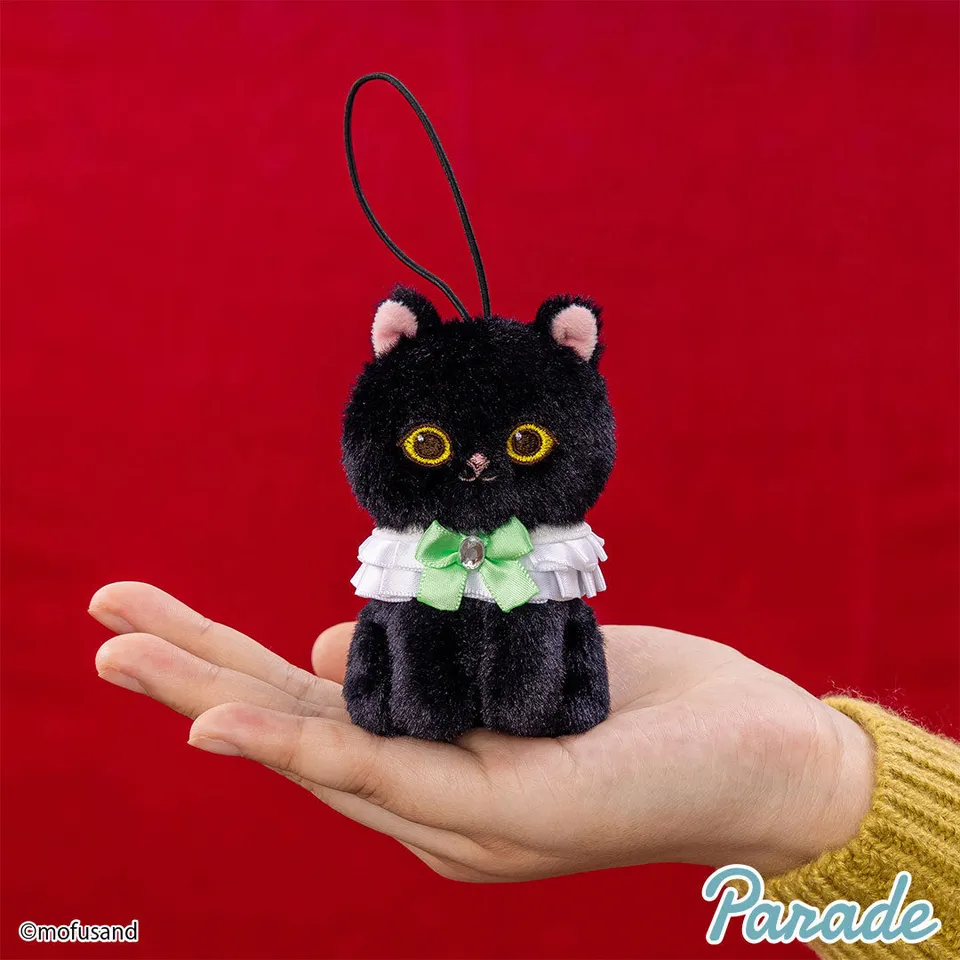 mofusand-kuro-nyan-pl-schanh-nger-gr-n-10-cm-mascot image 1