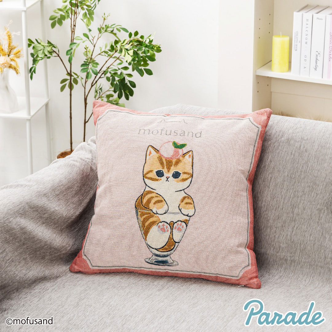 mofusand-gobelin-kissen-katzenmotiv-40-x-40-cm image 1