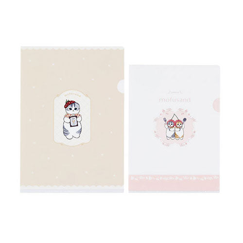 kameco-clearfile-set-mofusand-cherry-twins-a4-b5-fruit-parlor image 1