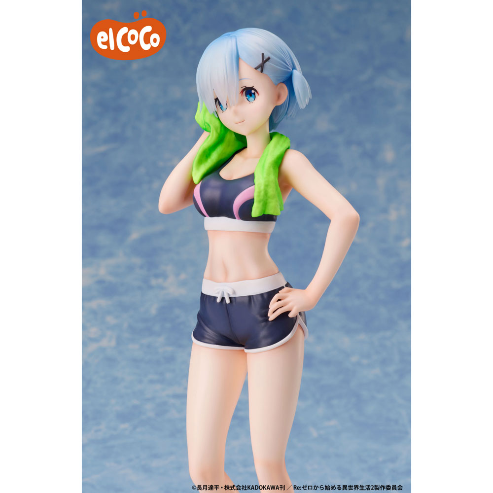kameco-figur-re-zero-rem-sports-wear-1-7-elcoco-22-4cm image 3