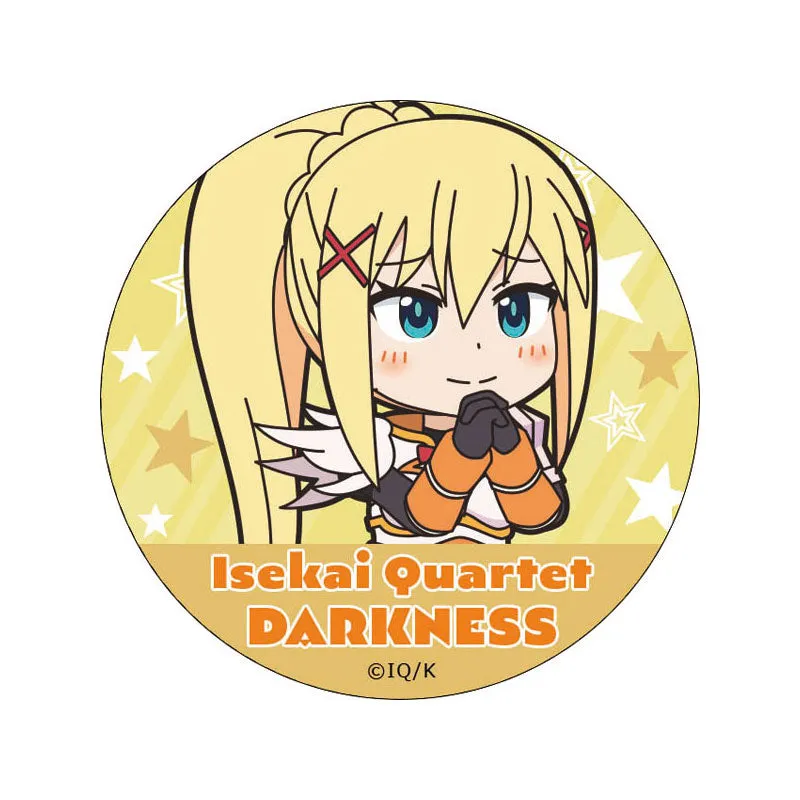 isekai-quartet-darkness-button-5-4-cm-konosuba-anstecker image 1