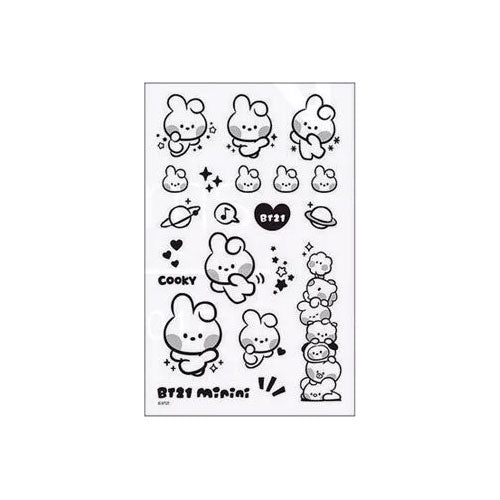 bt21-minini-tattoo-stickerbogen-cooky-18-5-cm image 1