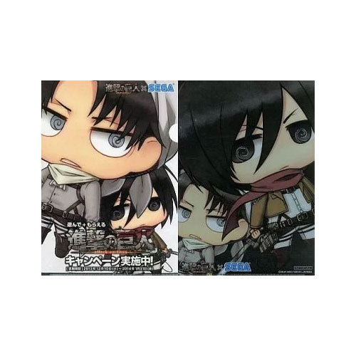 attack-on-titan-sega-clearfile-levi-mikasa-din-a4 image 1