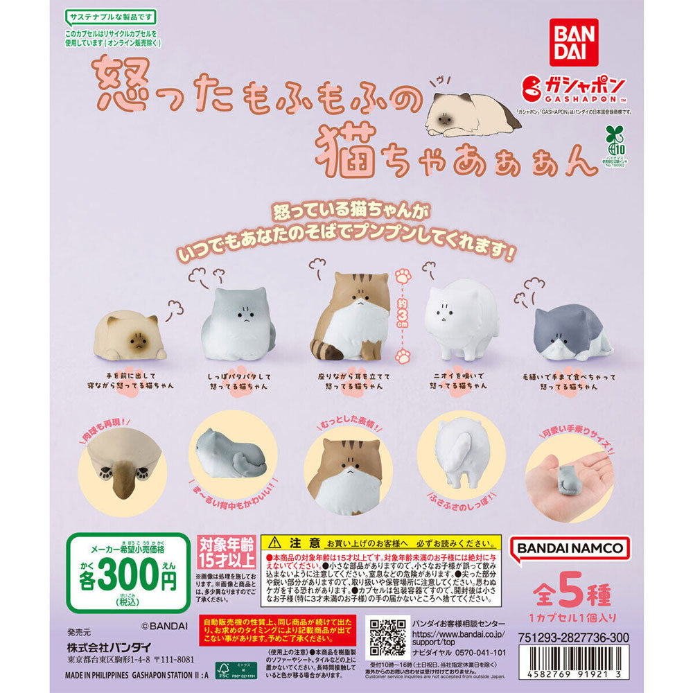 kameco-figuren-fluffy-angry-cats-figuren-5er-set-3-cm-gashapon image 1