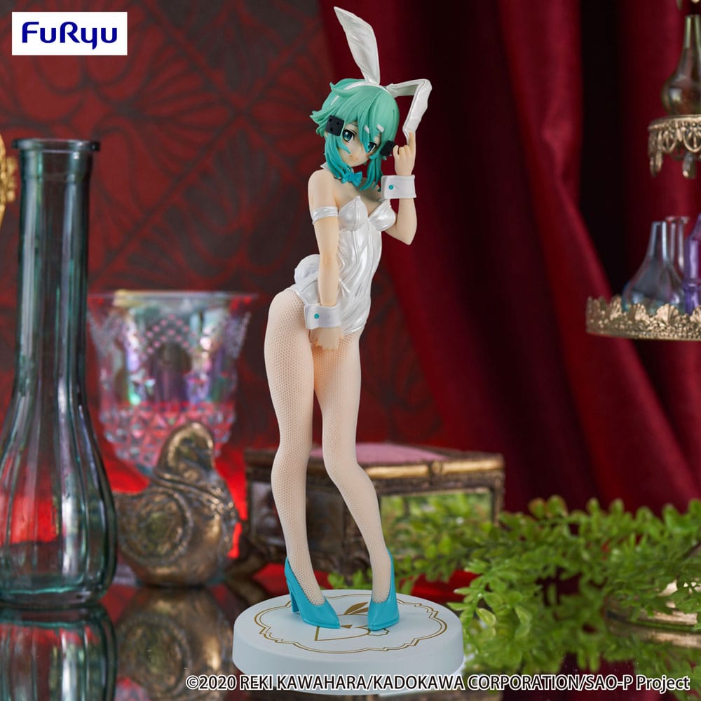 furyu-bicute-bunnies-sinon-white-pearl-ver-pvc-figur-28-cm image 1