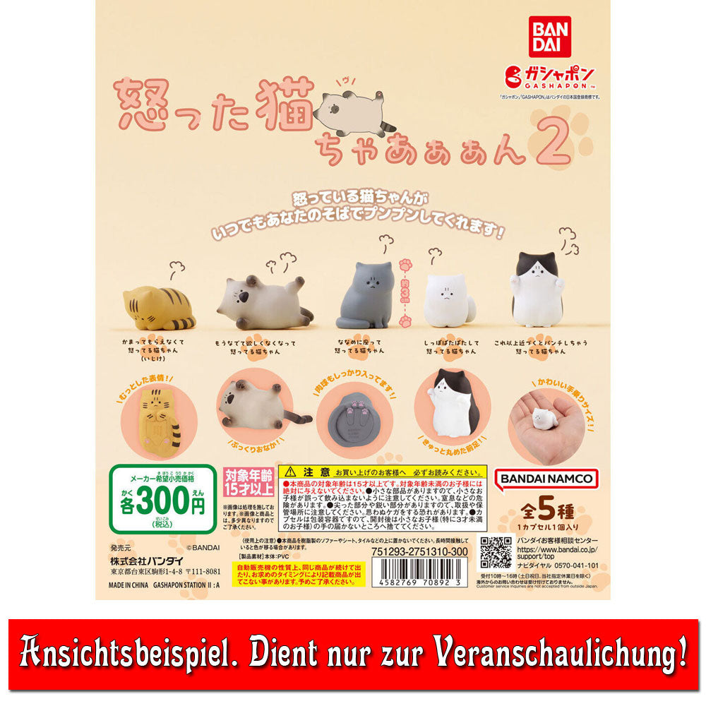 angry-cats-gashapon-figur-vol-2-schwarz-wei-katze-3-5cm image 2