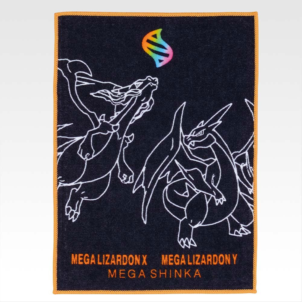 kameco-pokemon-mega-glurak-x-handtuch-baumwolle-23x18-cm image 1