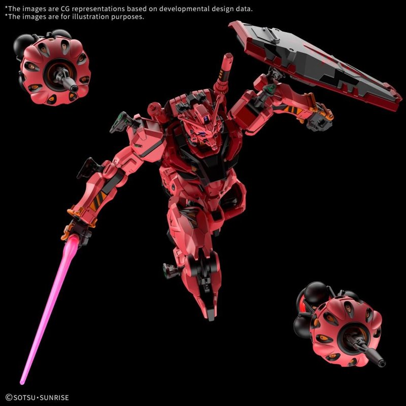 bandai-gundam-1-144-hggq-04-red-gundam-modellbausatz image 2