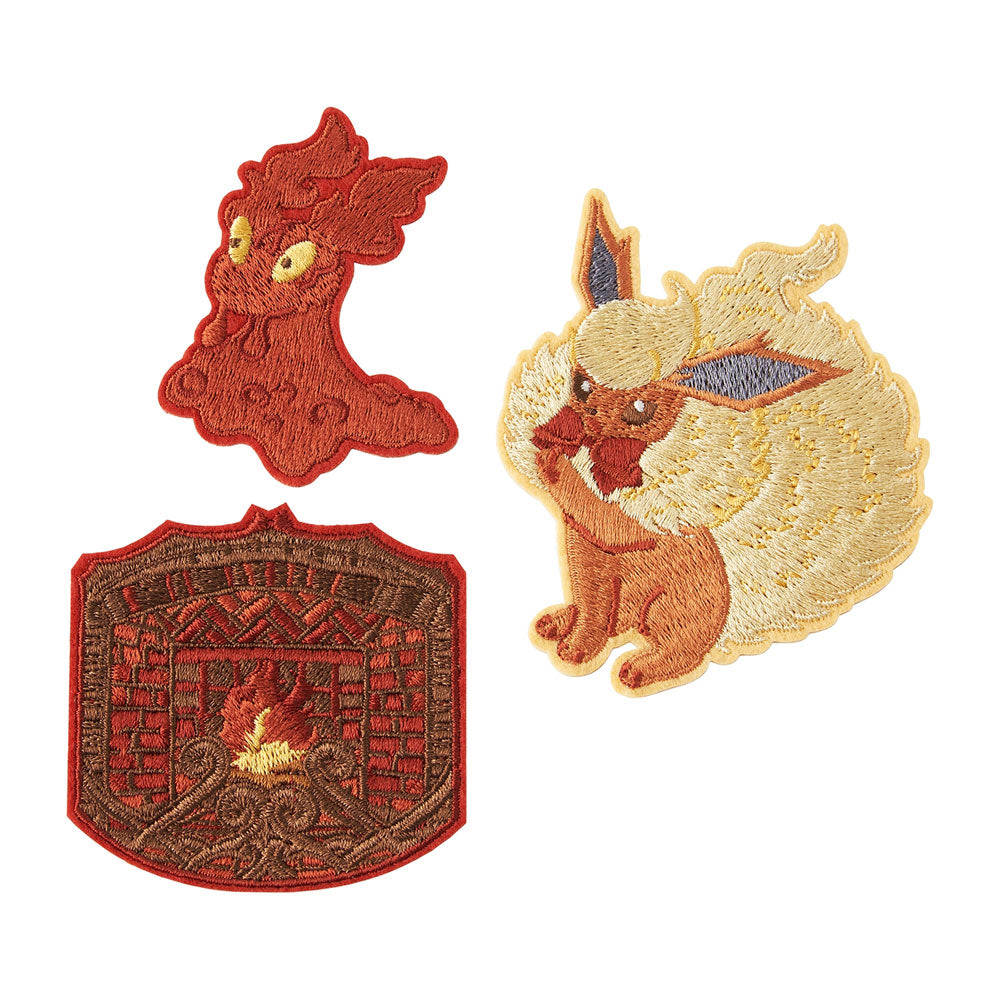 pok-mon-flamara-schneckmag-gestickte-sticker-eevee-collection-set image 1