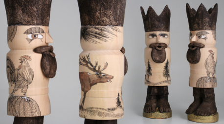 blank-barfu-k-nig-i-rauchfigur-limitiert-holz-unikat image 2
