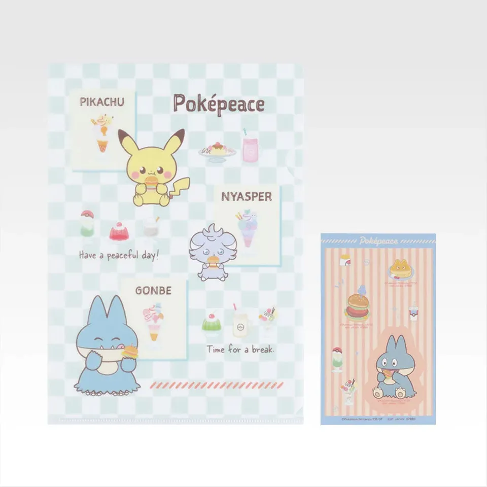 pokemon-pokepeace-clearfile-sticker-set-a4-restaurant-kuji image 1