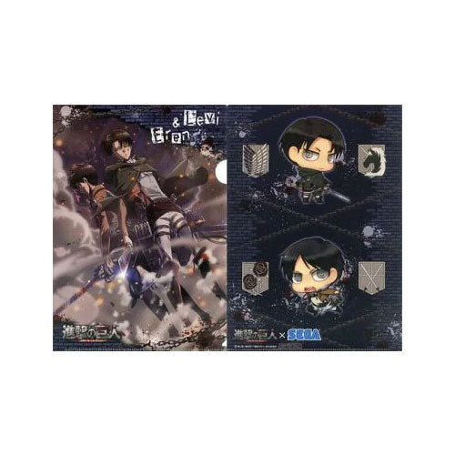 sega-attack-on-titan-clearfile-levi-eren-mappe-din-a4 image 1