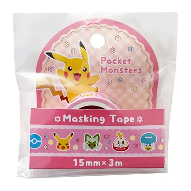 kameco-pokemon-paldea-masking-tape-pink-1-5cm-x-3m image 1