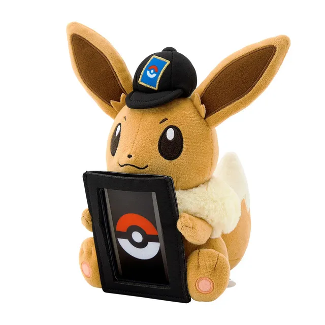 kameco-pokemon-evoli-pl-schfigur-hold-my-card-22-cm image 1