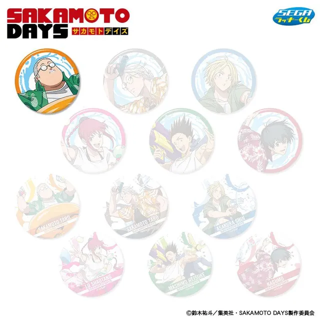 kameco-buttons-sakamoto-days-taro-xl-button-10cm-sega image 1