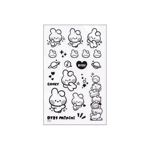 bt21-minini-tattoo-stickerbogen-cooky-18-5-cm image 1
