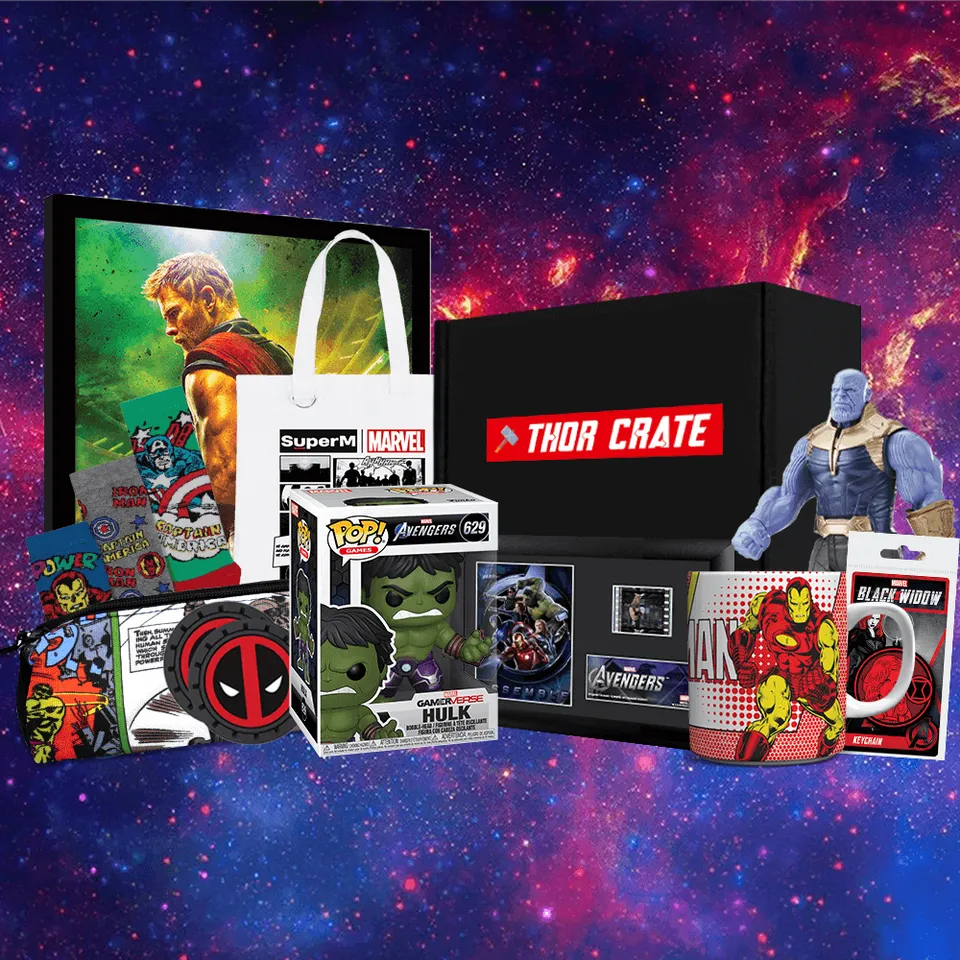 geek-crate-gift-box-marvel-mystery-box-thor-classic-5-7-artikel image 1
