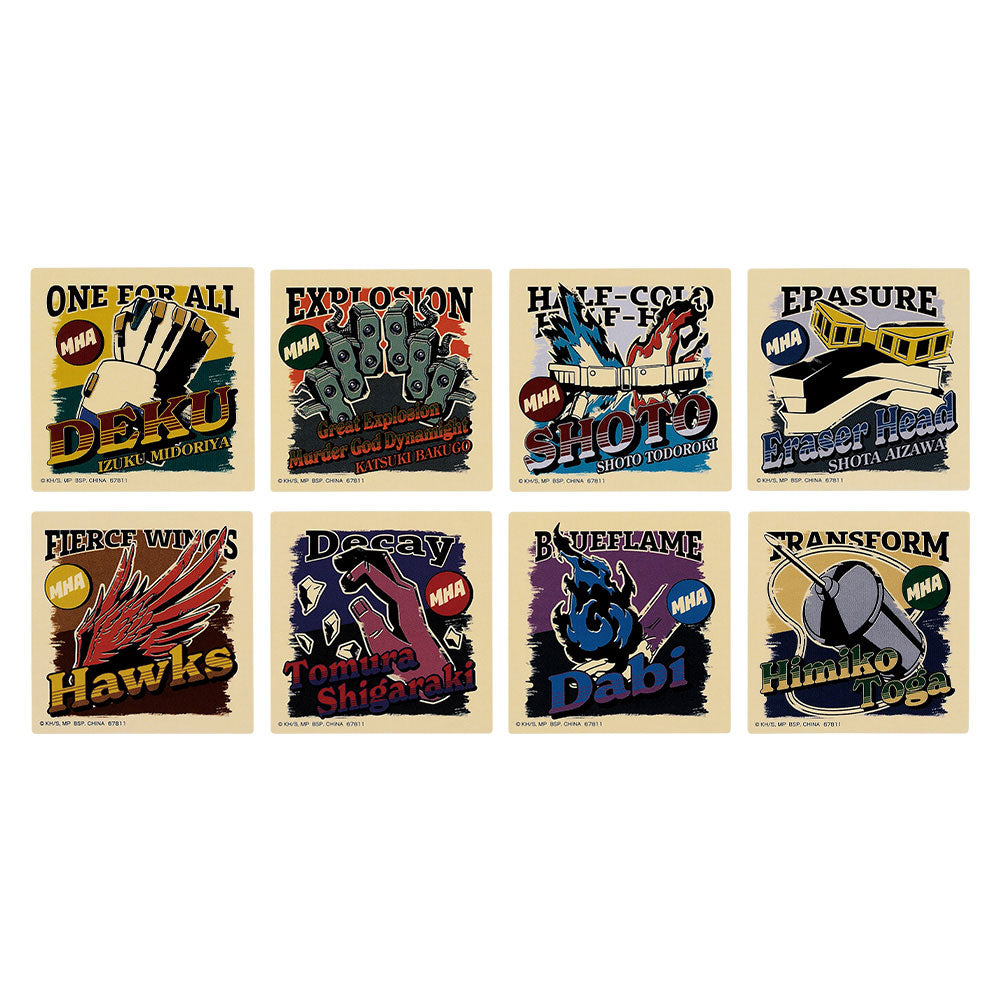 my-hero-academia-sticker-set-retro-style-8-sticker-5x5-cm image 1