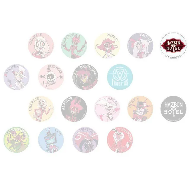 kameco-buttons-hazbin-hotel-logo-button-schwarz-5-6-cm image 1