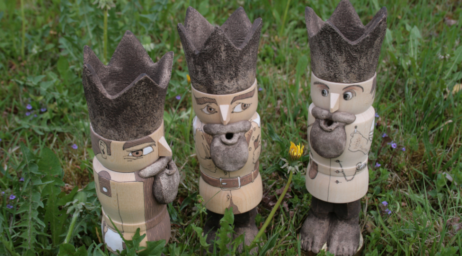 blank-barfu-k-nig-i-rauchfigur-limitiert-holz-unikat image 3