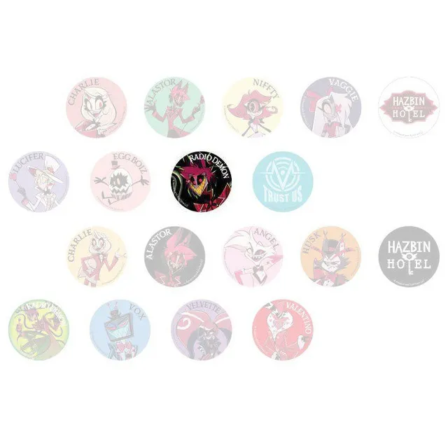 kameco-buttons-hazbin-hotel-radio-demon-button-5-6-cm-black-balloon image 1