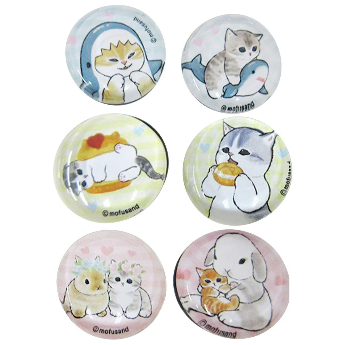 mofusand-bunny-glas-magnete-set-katze image 2