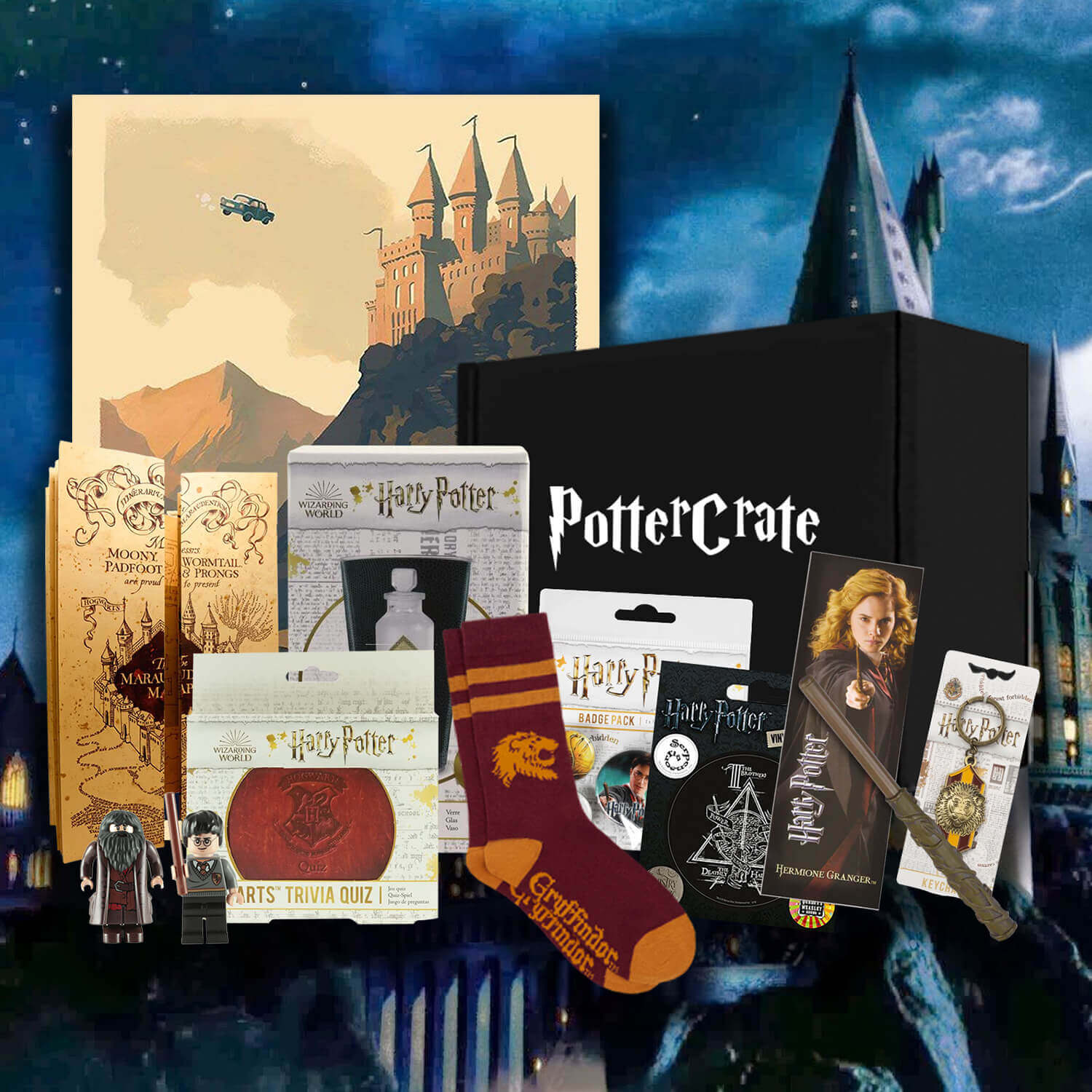 geek-crate-potter-crate-abo-box-classic-5-7-teile image 1