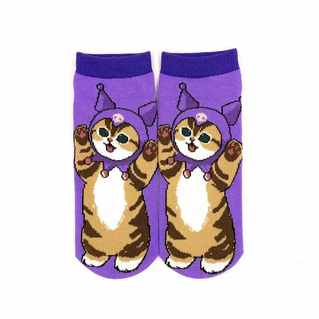 mofusand-x-sanrio-socken-kuromi-gr-38-40-baumwolle image 1