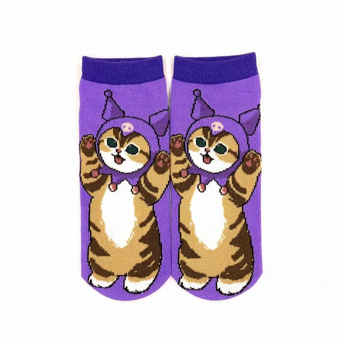 mofusand-x-sanrio-socken-kuromi-gr-38-40-baumwolle image 1